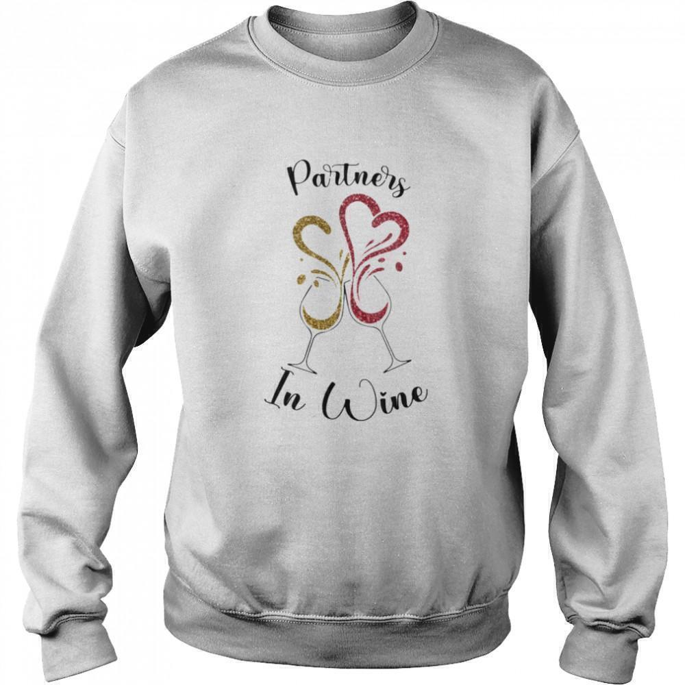 Partners In Wine Funny Quote Couples Gift Cozy Unisex Sweatshirt